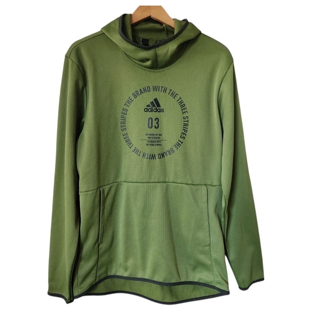 Adidas Tech Olive Team Issue Badge Of Sport Mens Athletic Hoodie Men's Small